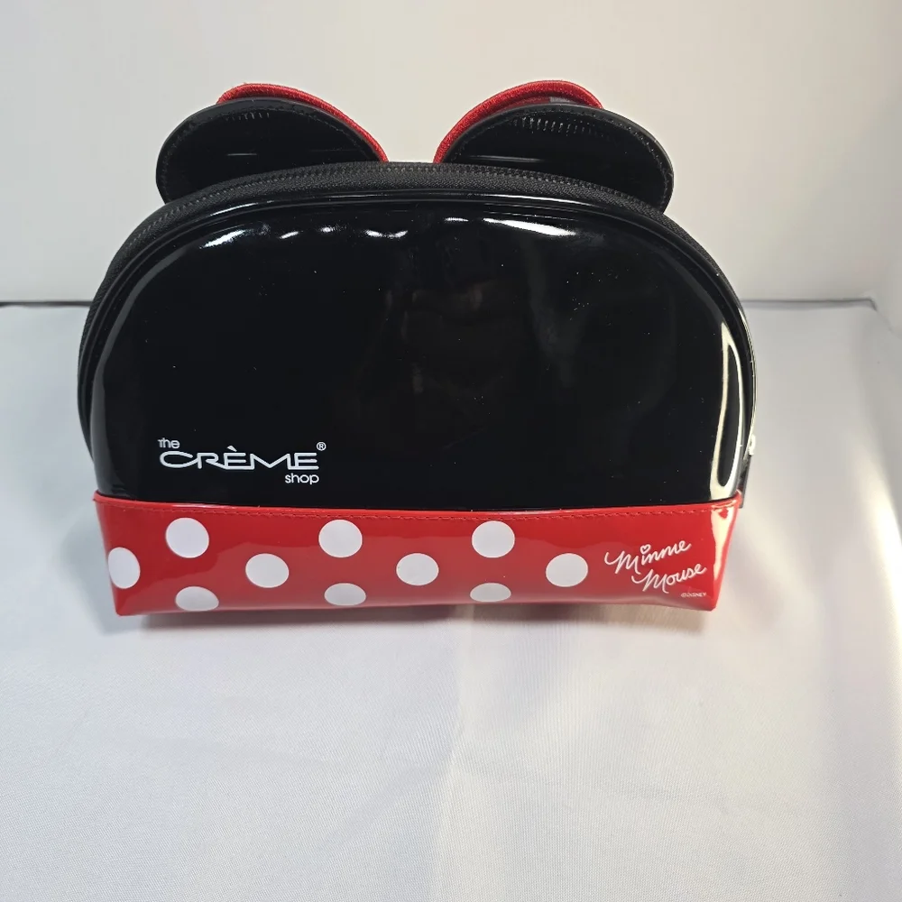 The Crème Shop Minnie Mouse makeup bag, Red & Black Polka Dot